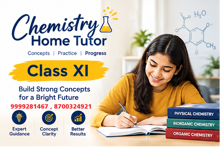 Class 11 Chemistry Home Tutor in Vasant Kunj